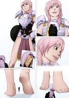 drawing color barefoot smiling warrior looking_down kibate sweaty_soles