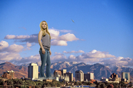 giantess collage city blonde clothed buildings airplane mountains sky hayden_panettiere lala222221