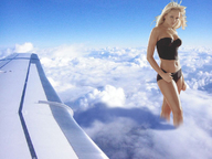 giantess collage blonde wing clouds aerial_view looking_at_viewer jennifer_ellison accasbel