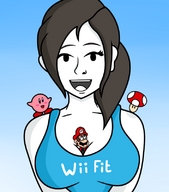 breasts drawing color mario smiling ponytail looking_at_viewer gtslover34