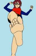 drawing barefoot soles low_angle foot_pov point_of_view imminent_crush looking_at_tiny