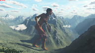 giantess landscape giga boots mountains dark_skin clouds sky native native_american drcreep digital_render