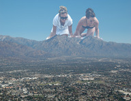 giantess collage landscape cleavage wonderslug rural looking_down sunglasses mountains hilary_duff suburbs haylie_duff