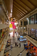 giantess collage wonderslug red_hair shrunken_people standing looking_at_viewer shopping_mall