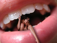 collage vore mouth teeth lips giantess_katelyn shrunken_woman vorepreys