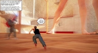 giantess feet vore manga barefoot shrunken_men shrunken_woman jessi_and_vicky tiny_mk digital_render