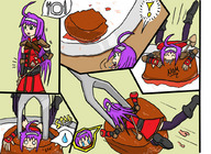 drawing vore comic color fork unaware food mia fire_emblem ilyana