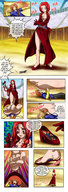 drawing crush color barefoot insole in_shoe red_hair dress shrunken_men foot_play outdoors fairy_tail coliseum bleeding flare_corona