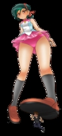drawing giantess panties upskirt low_angle socks shrunken_men running looking_down under_foot under_shoe point_of_view imminent_crush looking_at_tiny yu-gi-oh!