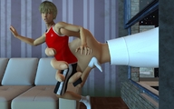giantess small_man city handheld window living_room sofa kidnapped boomgts taken digital_render