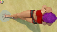 giantess micro city destruction barefoot purple_hair looking_down skyscraper set under_foot tattoo toe_ring point_of_view tiny_mk downward_angle goddessviolet violets_power digital_render