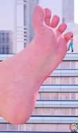 giantess feet small_man city barefoot soles dangle set hanging_on between_buildings tiny_mk himeko-houkou
