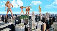 breasts giantess collage city mega swimsuit destruction buildings helicopter wonderslug teasing skyscraper giantesses clouds football sky new_york_city central_park