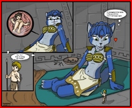 drawing giantess vore furry macro comic in_stomach small_men playful krystal thor66 set fox_girl aztec