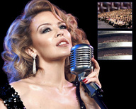 collage micro brunette hand face shrunken_people close_up manicure earrings audience giantesscity on_microphone shrunken_audience