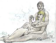 breasts drawing giantess giant couple village dangle houses nikko between_fingers
