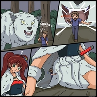 wolf comic inuyasha red_hair shrunken_men thor66 set dusk ayame