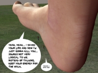 giantess story fleeing flatworld a_big_encounter kentbobby2000 digital_render
