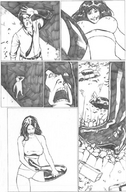 drawing giantess crush comic monochrome jill_valentine shoe_crush point_of_view