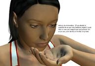 micro black_hair handheld story shrunken_woman looking_at_victim threatening neutral_expression digital_render