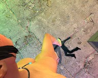 nude cleavage gmod foot_crush under_foot white_boots cement_floor digital_render giantess_pov
