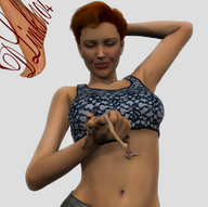 handheld red_hair short_hair shrunken_men top no_background implied_nudity implied_pants digital_render