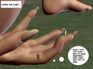 giantess sleeping climbing story unaware a_big_encounter kentbobby2000 digital_render