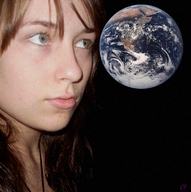 giantess collage earth giga space planet brunette looking_at_victim