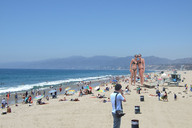 giantess collage swimsuit beach brunette giantesses photoshoot outdoors oblivious_bystanders