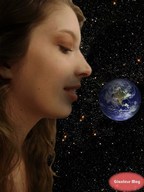 giantess collage earth space planet brunette giantess_may cosmic_giantess