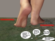 giantess story grass set flatworld sound_effects a_big_encounter kentbobby2000 digital_render