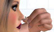 handheld brunette surprised shrunken_woman digital_render