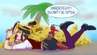 drawing giantess beach playful story outdoors molotav pirate rythmear looking_into_distance pun