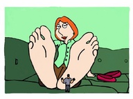 drawing barefoot red_hair shrunken_men looking_at_viewer lois_griffin