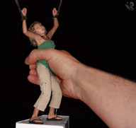 collage giant handheld scared bondage shrunken_woman swattr looking_at_viewer