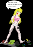 drawing giantess feet blonde destruction barefoot angry story looking_down raised_foot joethevenezuelan