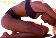 collage blonde swimsuit beach story shrunken_men looking_at_tiny