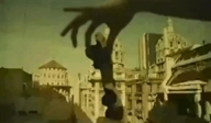 long_hair buildings brunette hand animation walking back dropped vehicle_crush rooftop behind_view forlornfootfan chemise