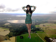 collage mega long_hair brunette smiling dress lake standing field looking_at_viewer katy_perry joe117 farmland