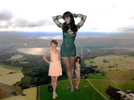 mega blonde high_heels brunette multiple_sizes legs grass giantesses field katy_perry countryside taylor_swift selena_gomez joe117