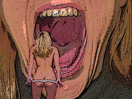 drawing giantess nude panties vore color shrunken_woman