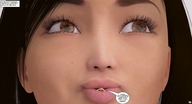 gentle brunette brown_eyes story lips shrunken_men face tiny_mk angles_playground_chapter_2 digital_render