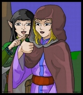 drawing gentle color handheld shrunken_men thor66 giantesses outdoors looking_at_tiny