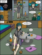 drawing giantess barefoot story shrunken_men thor66 table party panels slippers drinks