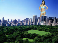 collage city mega swimsuit brunette park skyscraper trees looking_at_viewer selena_gomez sgg distant misterwerder