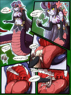 drawing vore macro angel color tongue mouth teeth handheld cleavage story snake_girl looking_at_tiny alipheese_fateburn_xvi alice_(monster_girl_quest)