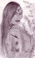 drawing giantess city destruction helicopter olivier looking_at_viewer