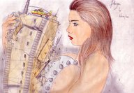 drawing giantess city destruction helicopter tarrass20020 olivier