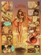 drawing giantess nude feet vore giga comic color tongue mouth handheld brunette between_fingers finger_held attack_on_titan shingeki_no_kyojin yone_kun yonetee