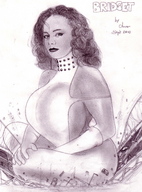 drawing giantess city monochrome destruction butt_crush sitting tarrass20020 olivier looking_at_viewer